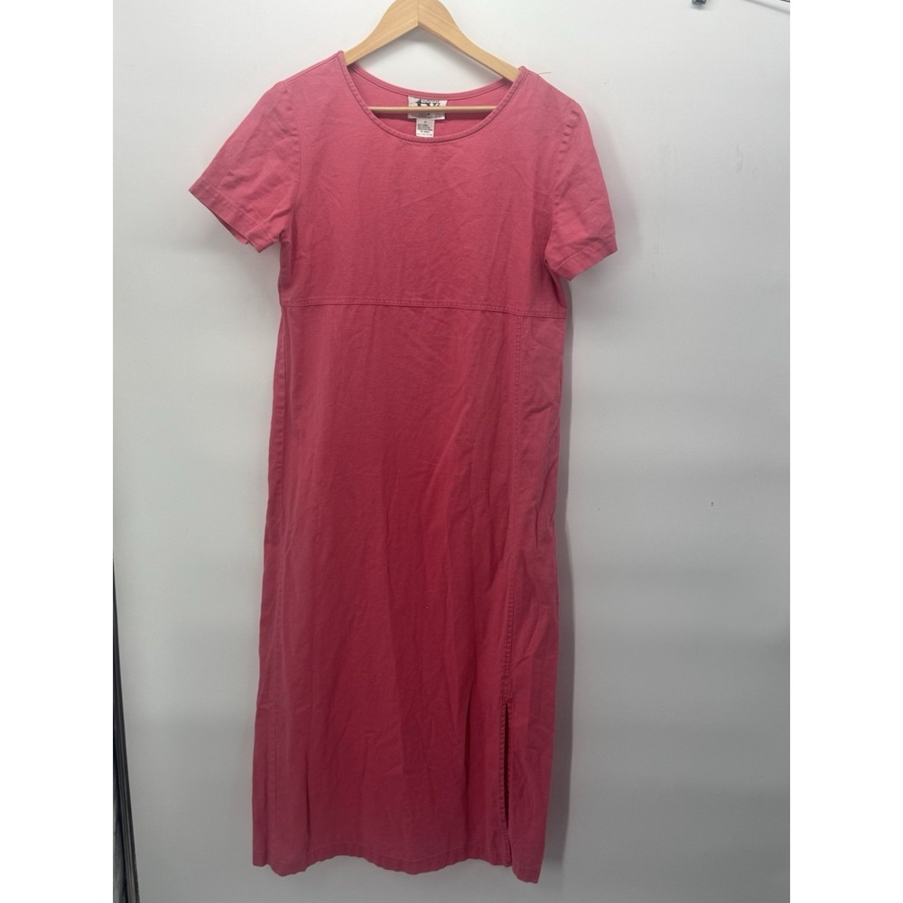 VTG! Original Ty Wear Linen Cotton  Dress Women Size 6 Pink Maxi peasant teacher